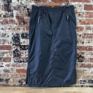 Vintage Skhoop Womens Original Insulated Skirt Black Gorpcore Outdoor Size XL